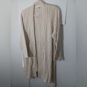 Liz Claiborne Open Front Cardigan New No Tags Size XL Beige